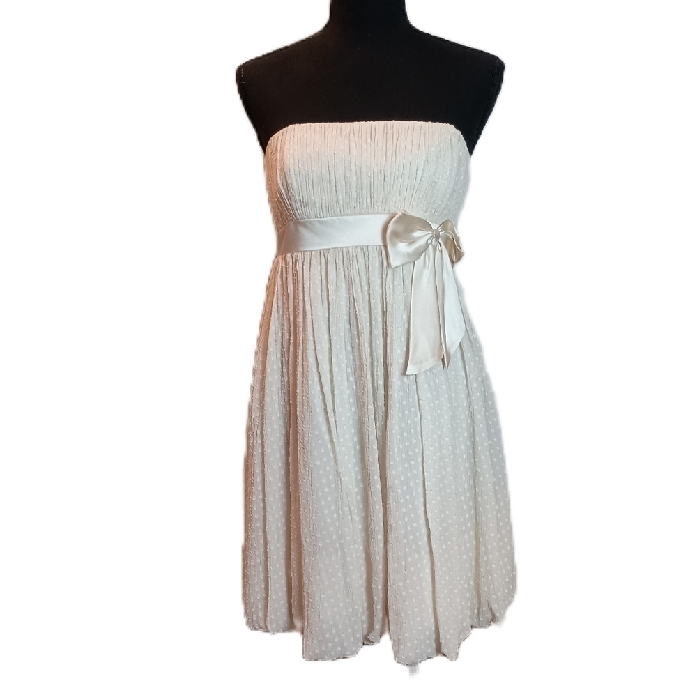 Laundry by Shelli Segal Silk Bubble Hem Strapless Prom/Cocktail Mini Dress